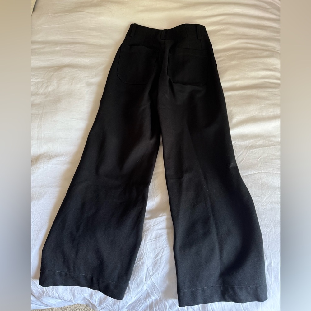 The Colette Cropped Wide-Leg Pants by Maeve: Ponte Edition